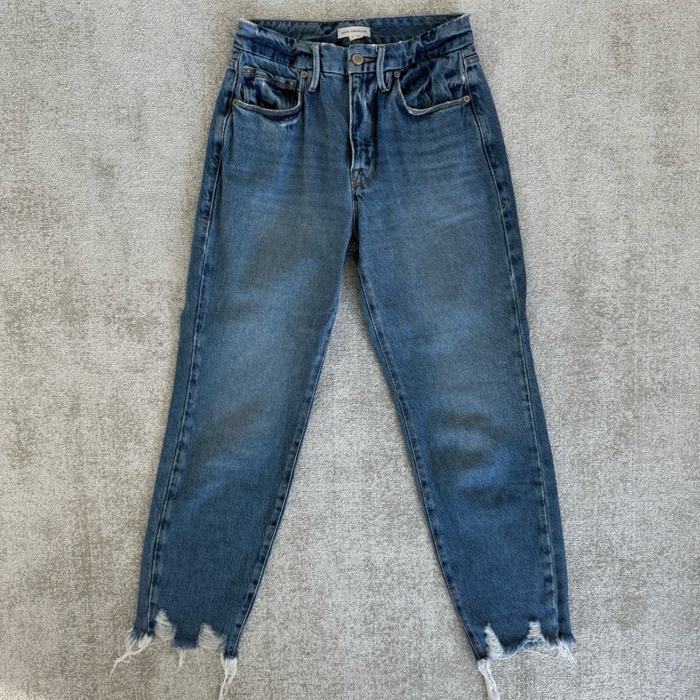 Good American Raw Hem Jeans